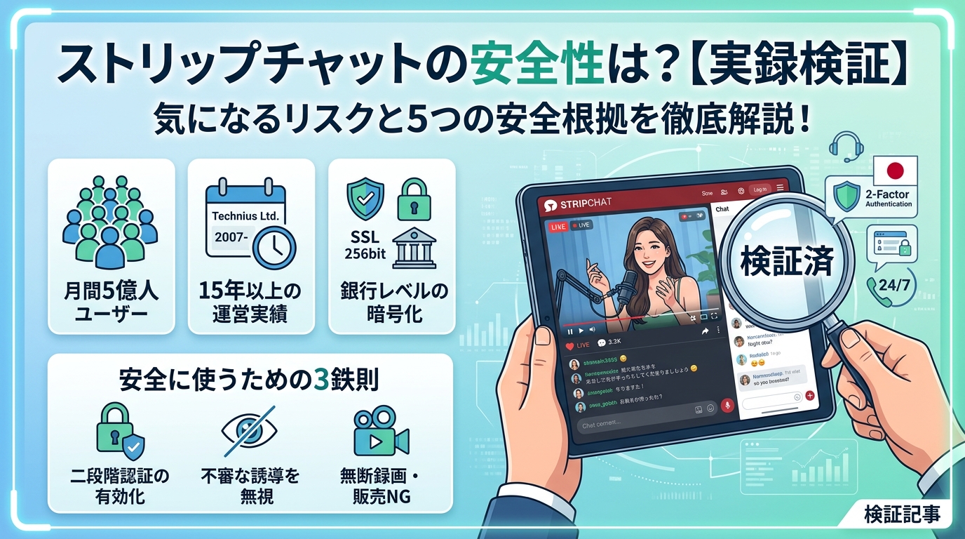 ストリップチャットは安全だと思ってたけど気になったので検証してみた